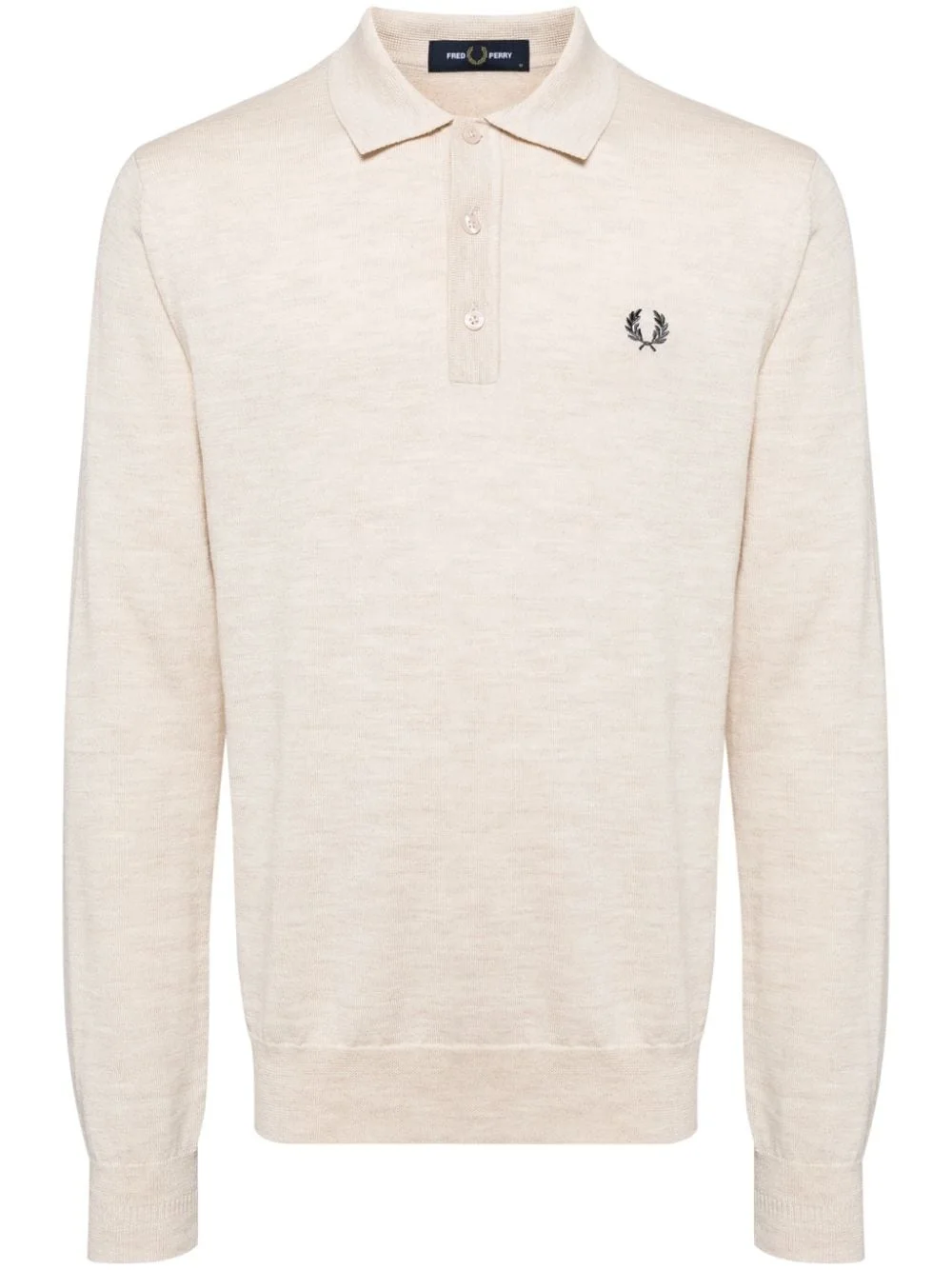 wool blend polo shirt - 1