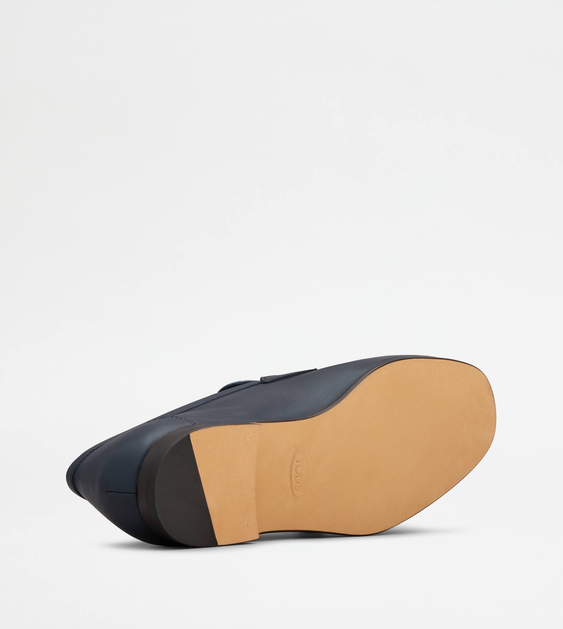LOAFERS IN LEATHER - BLUE - 4