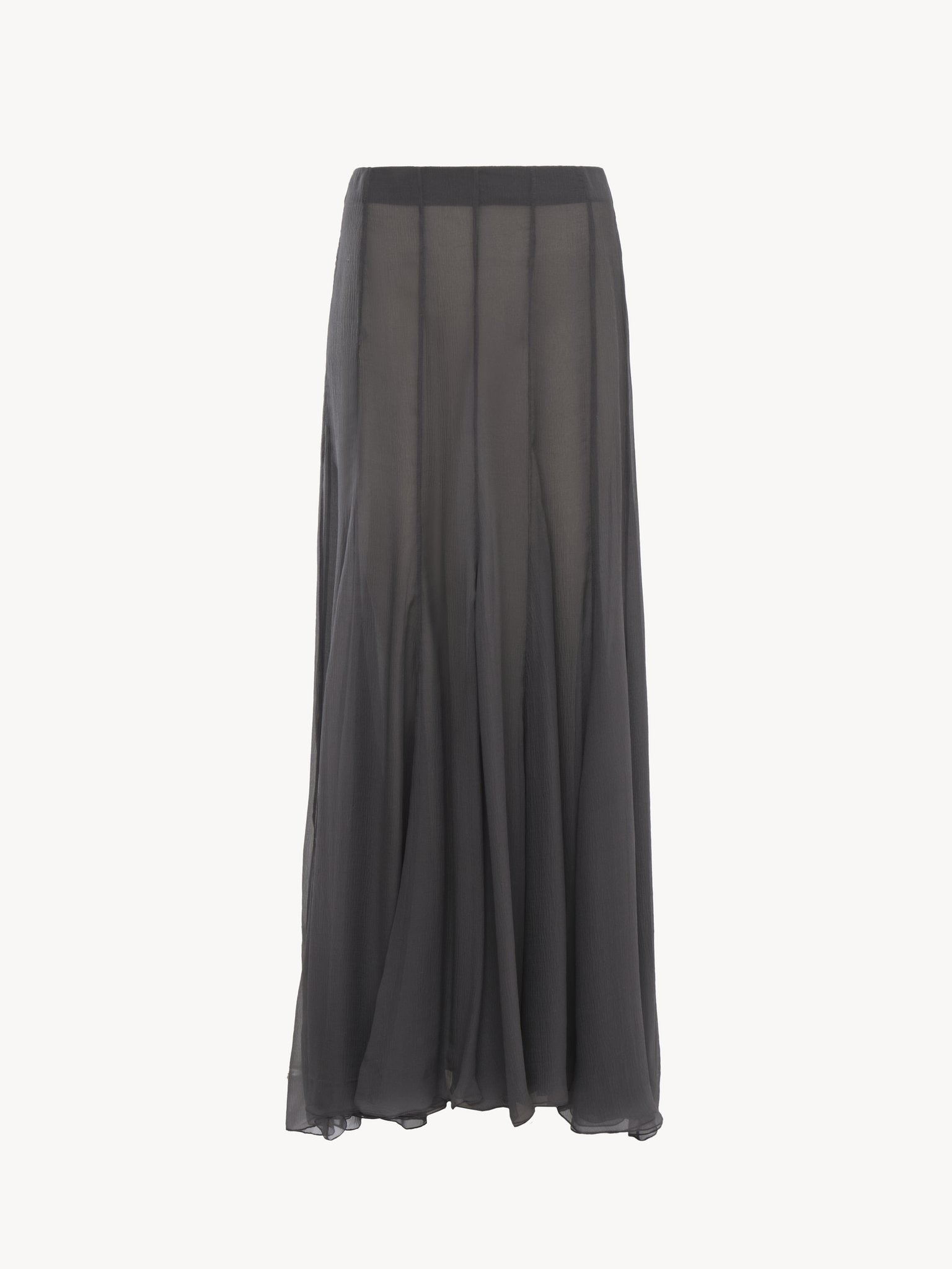 FLUID MAXI SKIRT IN SILK MOUSSELINE - 2
