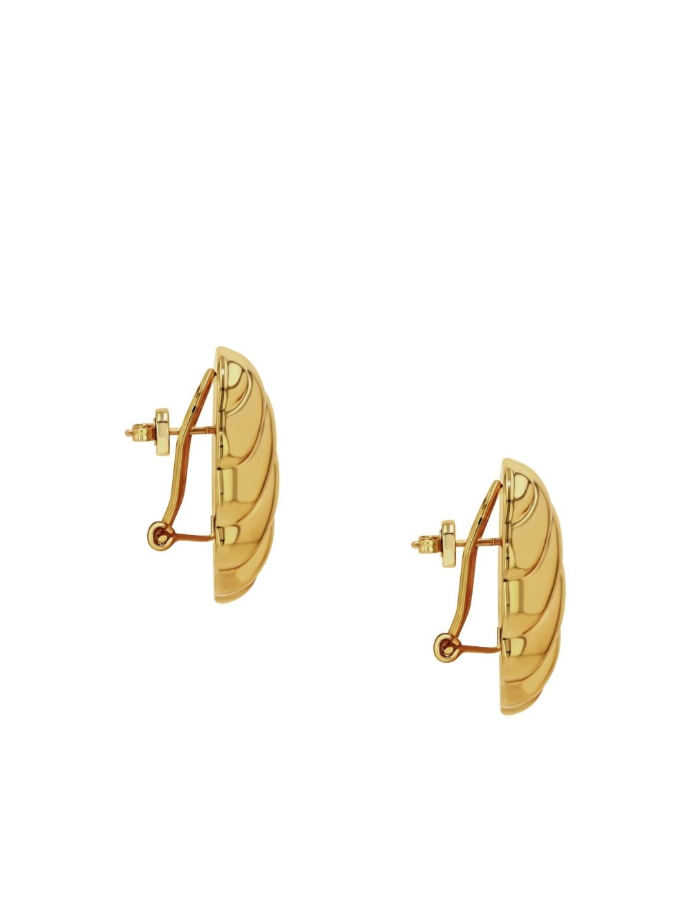 Ribbed Oval earrings - 3