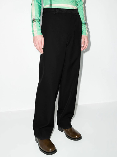 Prada straight-leg wool trousers outlook