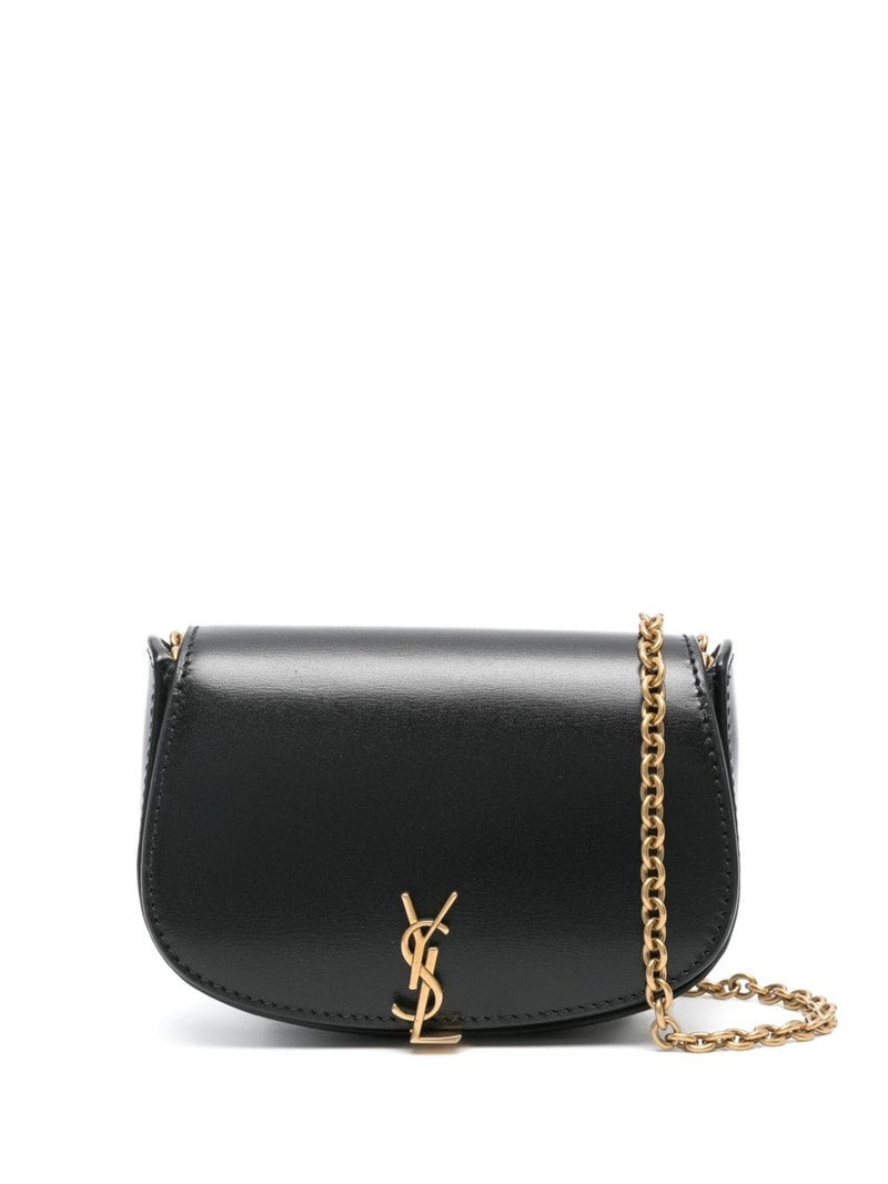 logo-plaque leather mini bag 1