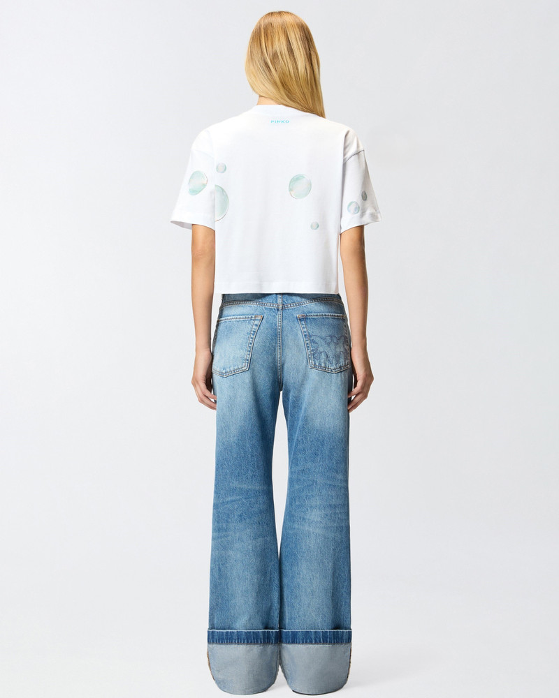 CROPPED T-SHIRT WITH PRINT AND APPLIQUÉS 6