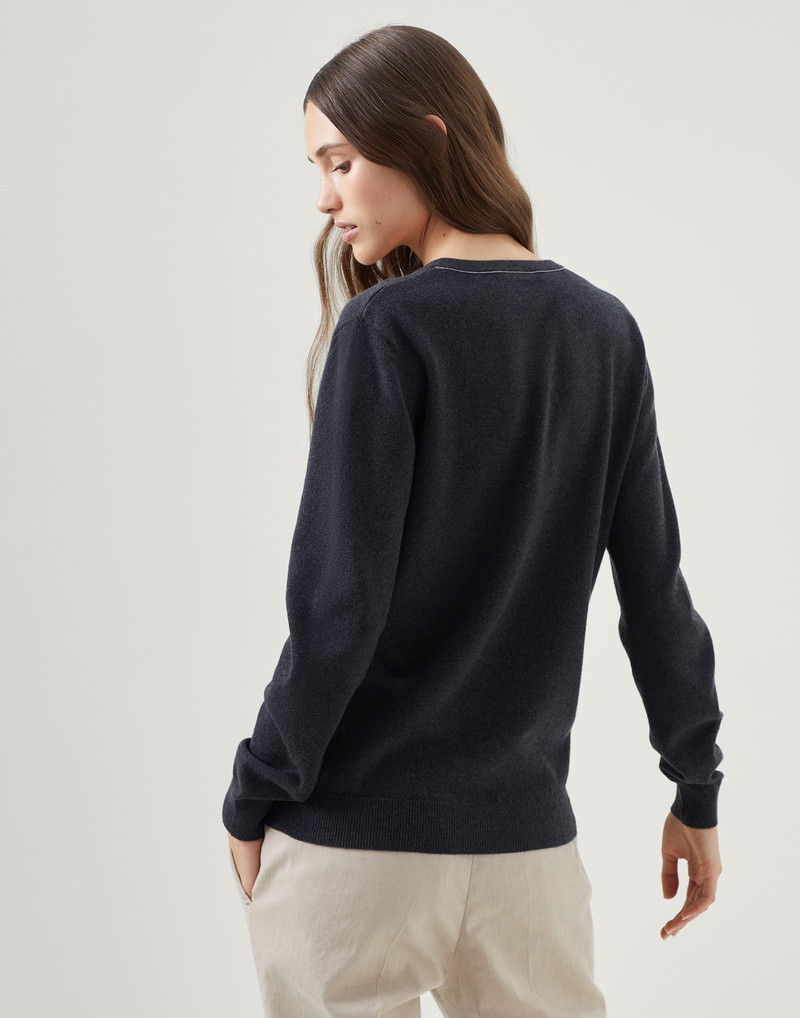 Brunello Cucinelli Cashmere sweater with monili outlook