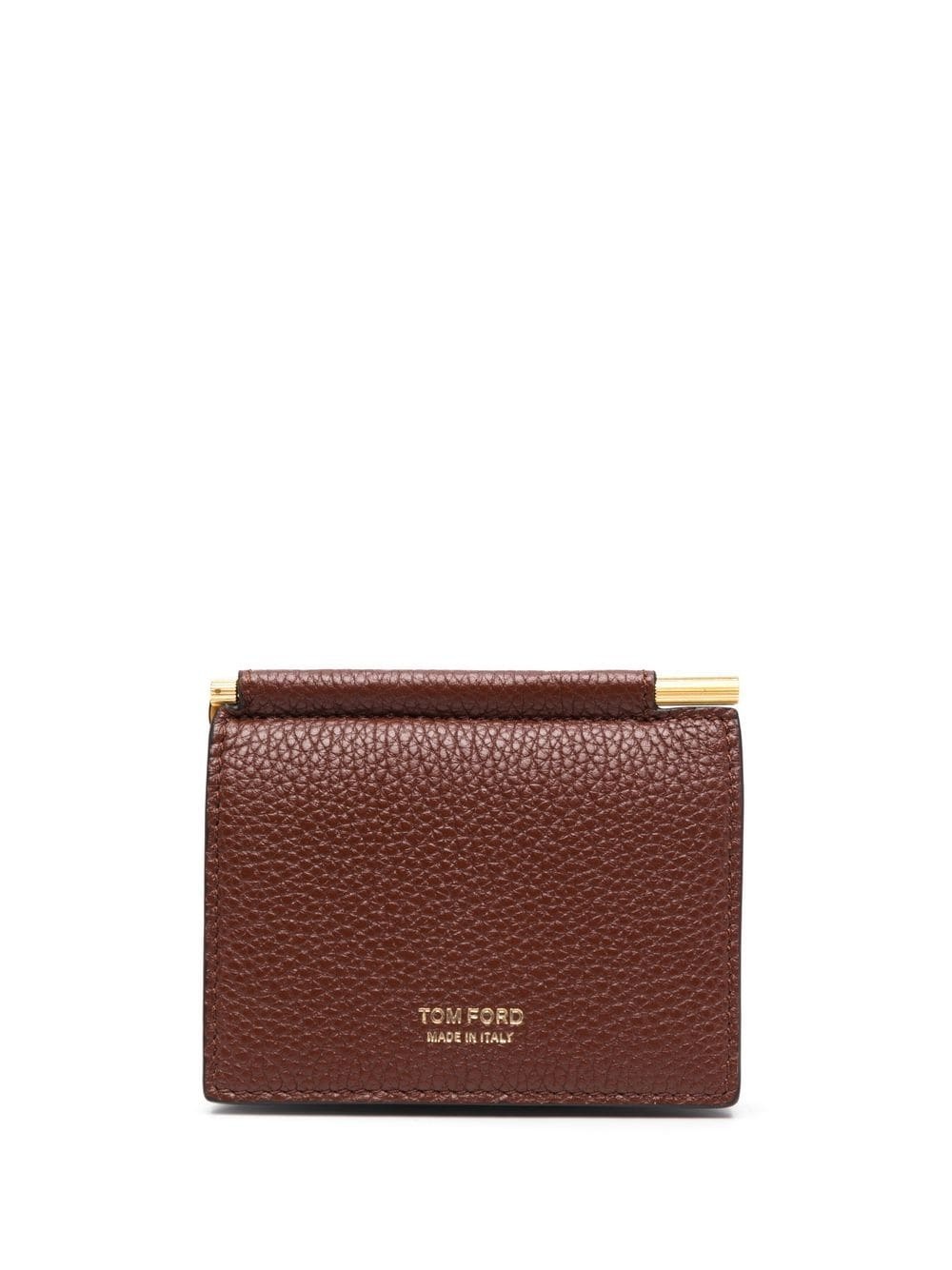 debossed-logo leather cardholder - 1