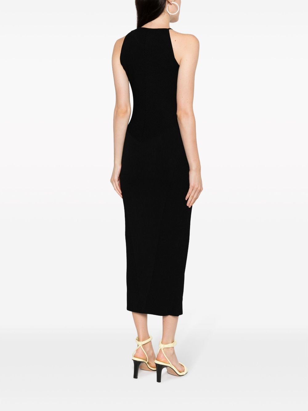 Altea asymmetric ribbed-knit midi dress - 4