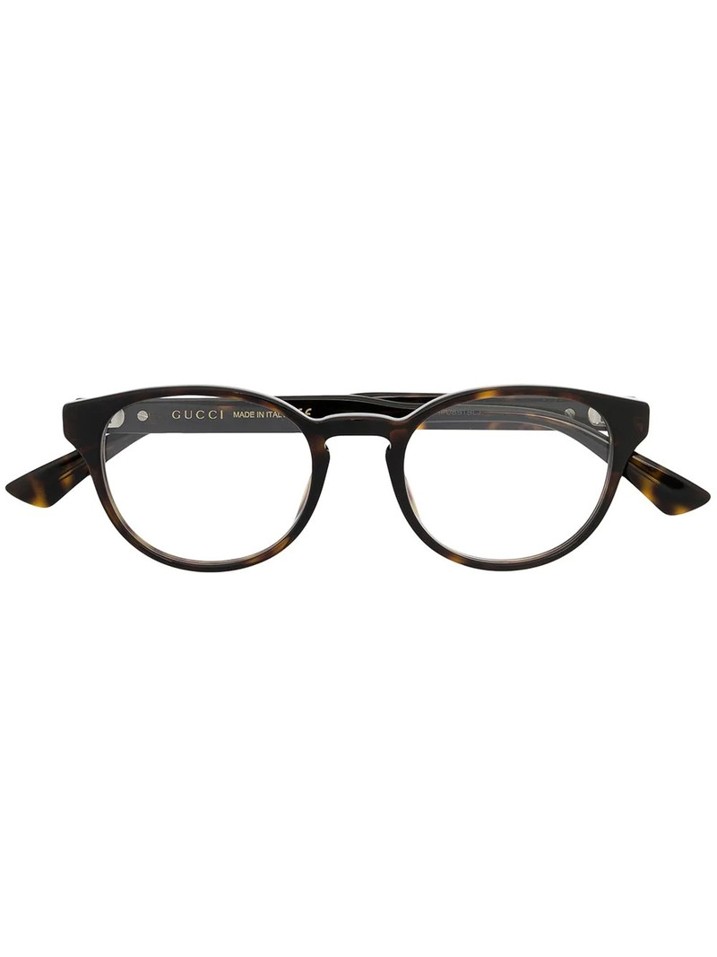round-frame logo glasses 1