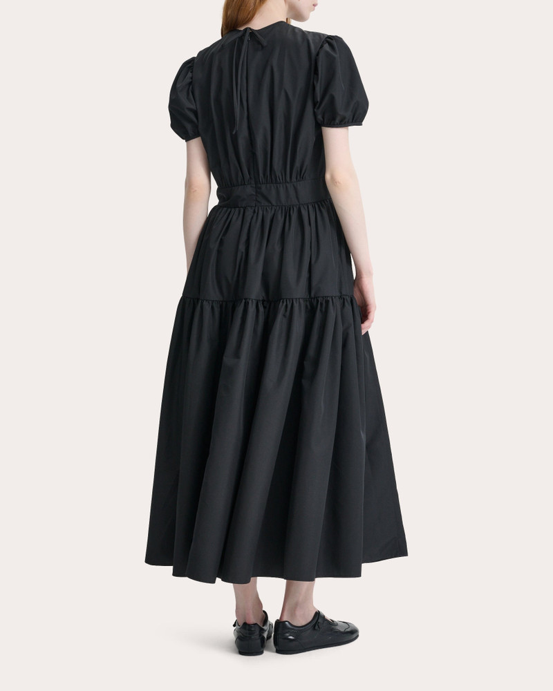 CECILIE BAHNSEN Cilia Recycled Faille Gathered Midi Dress outlook