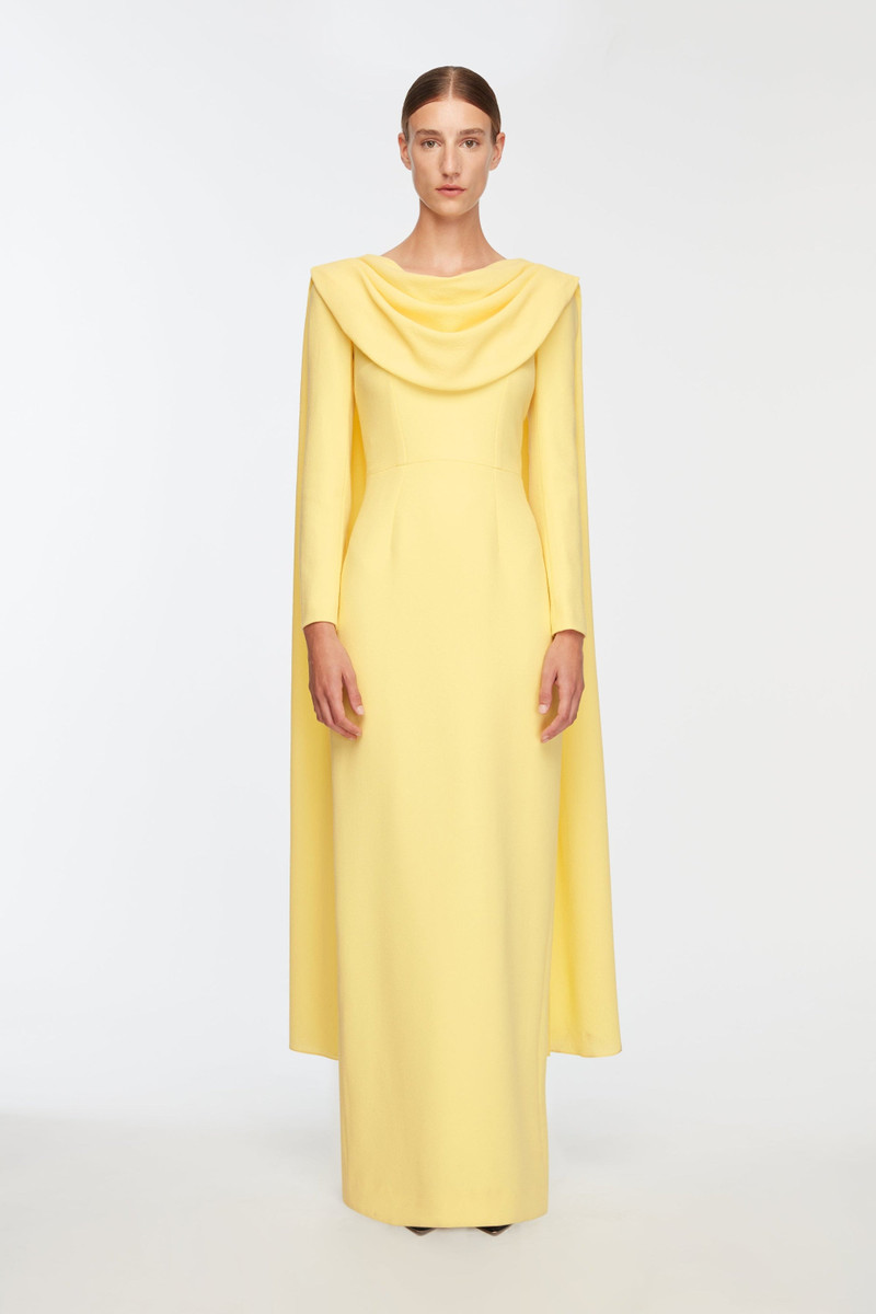 EMILIA WICKSTEAD Zaira Dress In Lemon Single Wool Crepe outlook