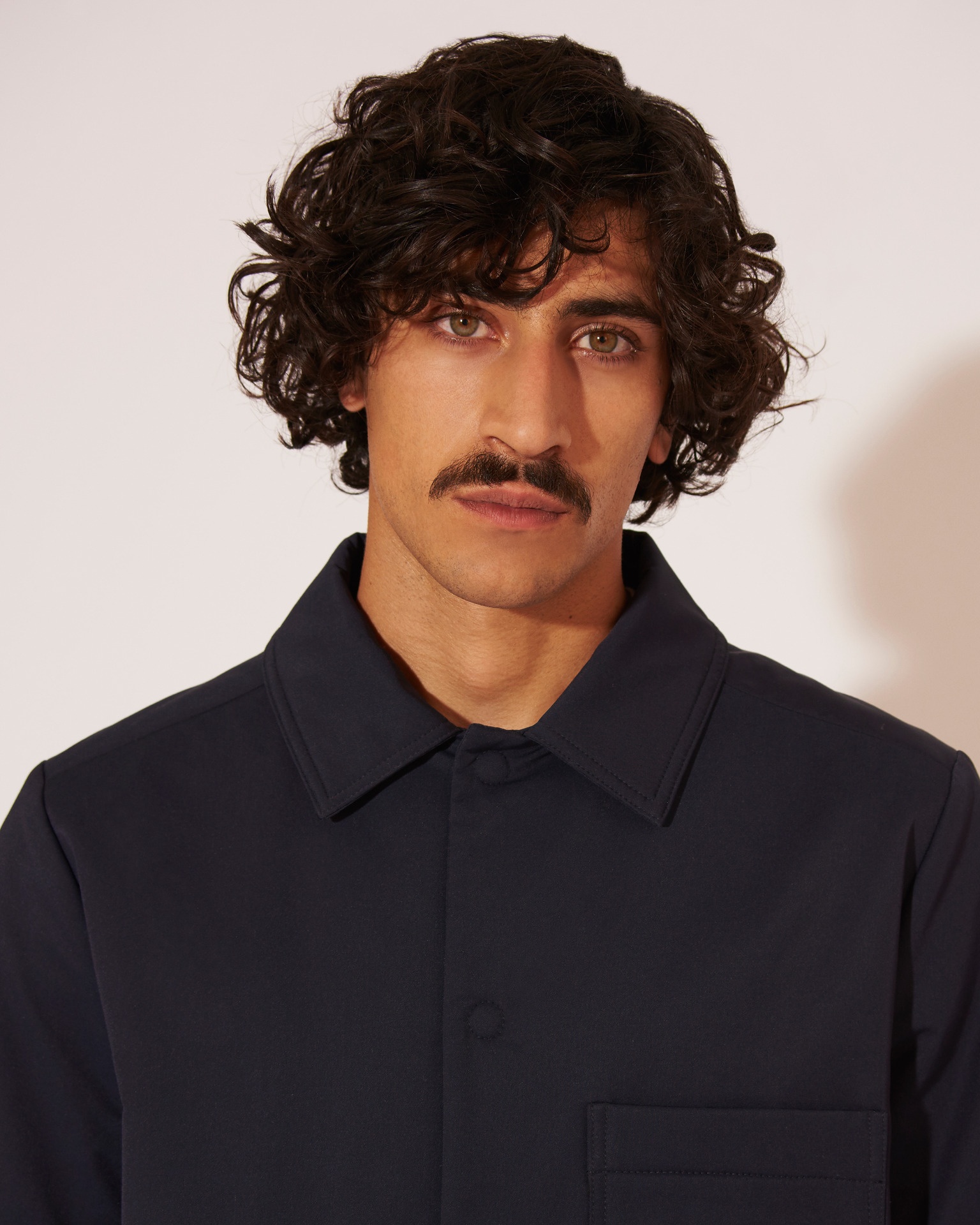 MEES - Tech-twill boxy fit shirt - Navy - 5