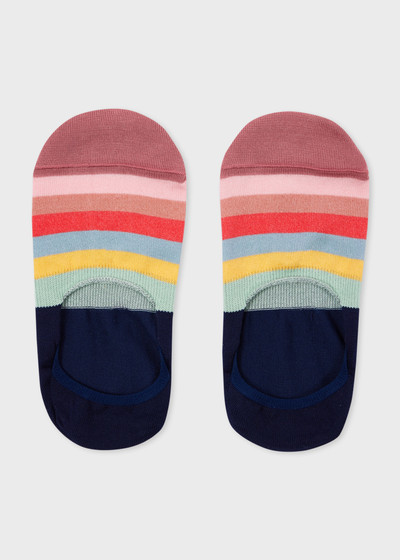 Paul Smith Women's Blue 'Swirl Stripe' Loafer Socks outlook
