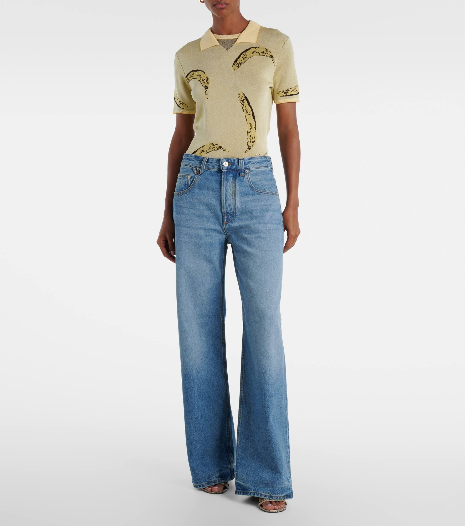Le de-Nîmes Large wide-leg jeans - 7
