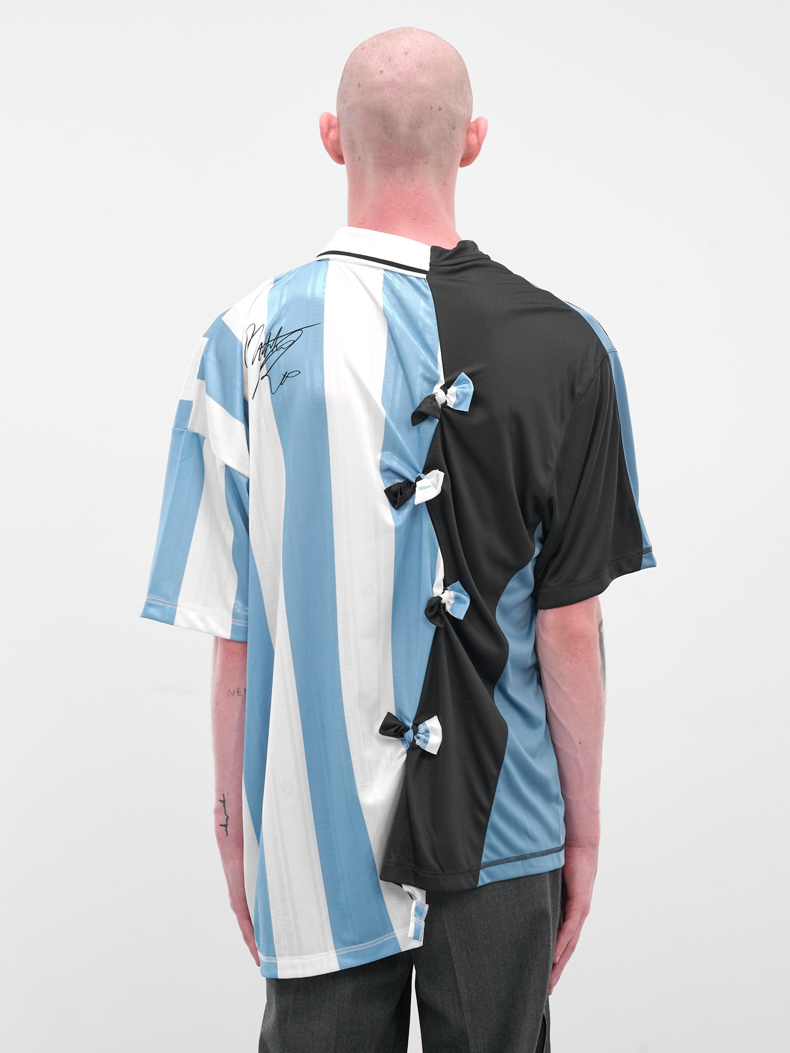 Blue Reconstructed Football Jersey - 3
