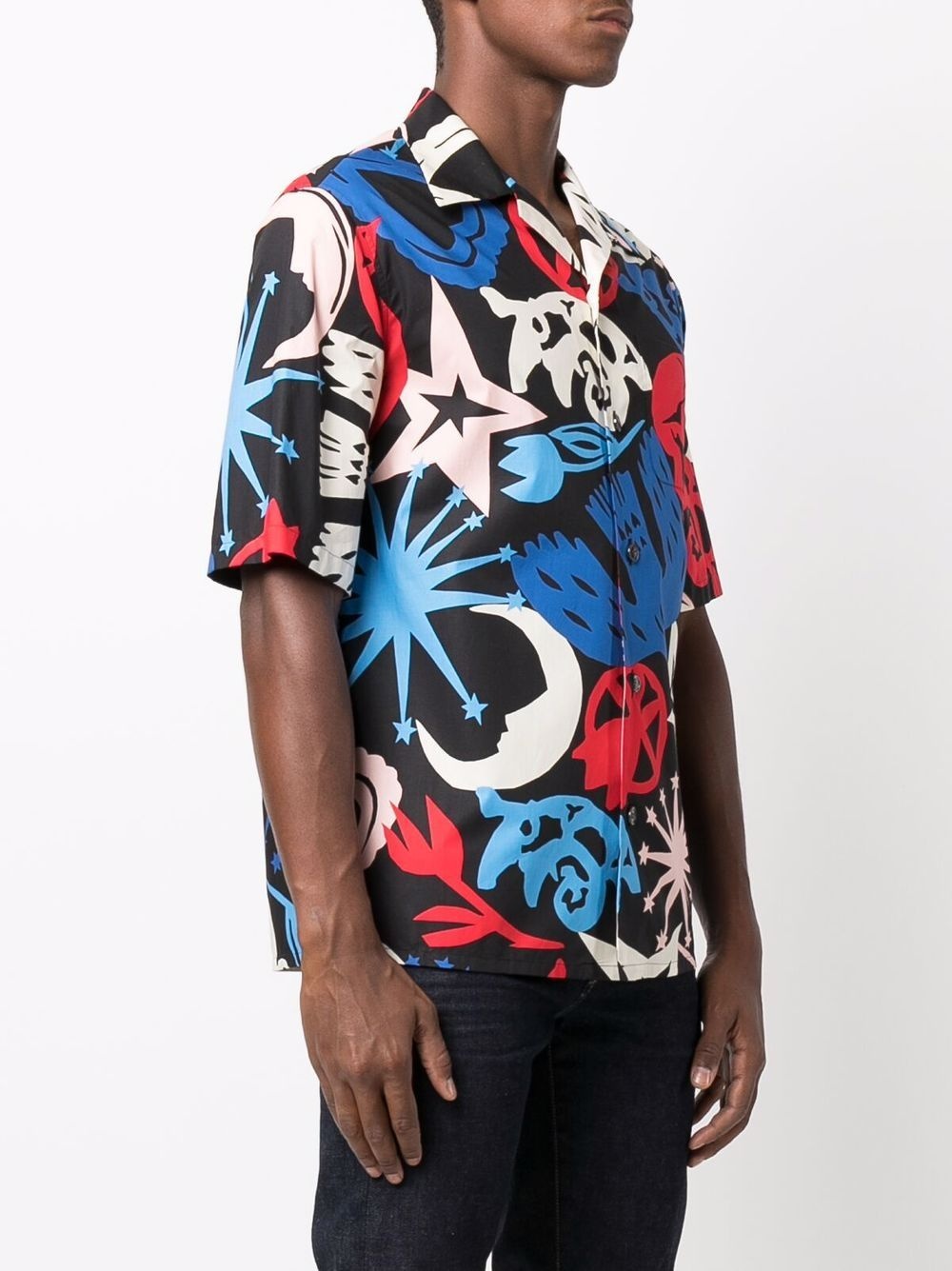 graffiti print short-sleeve shirt - 3