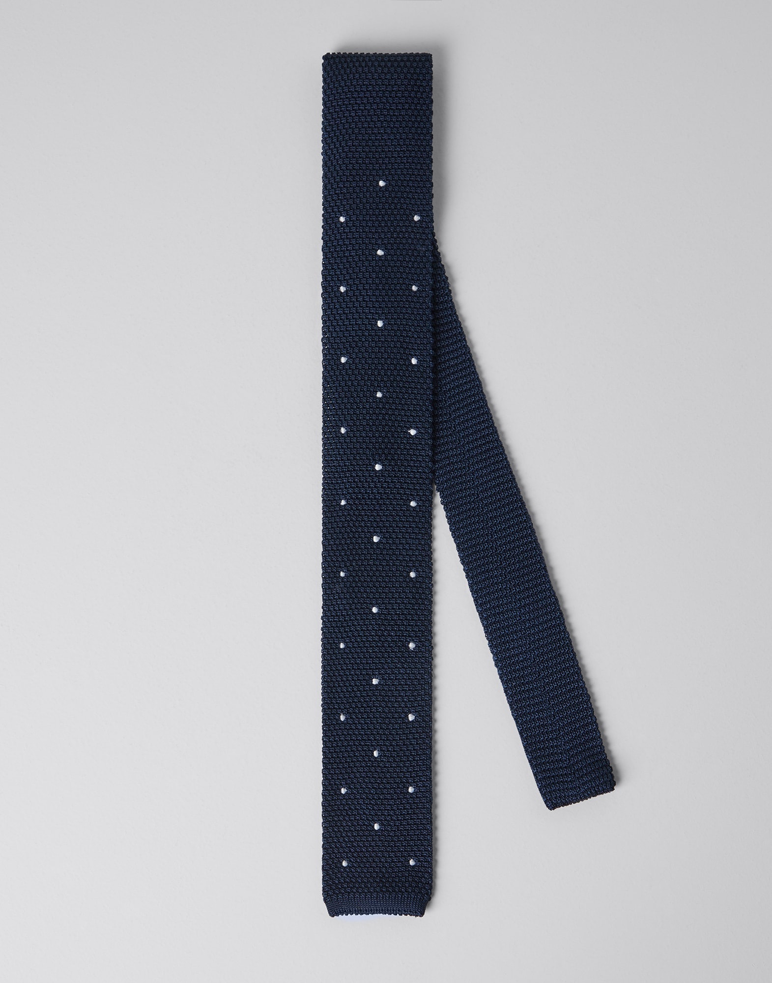 Spotted silk knit tie - 1