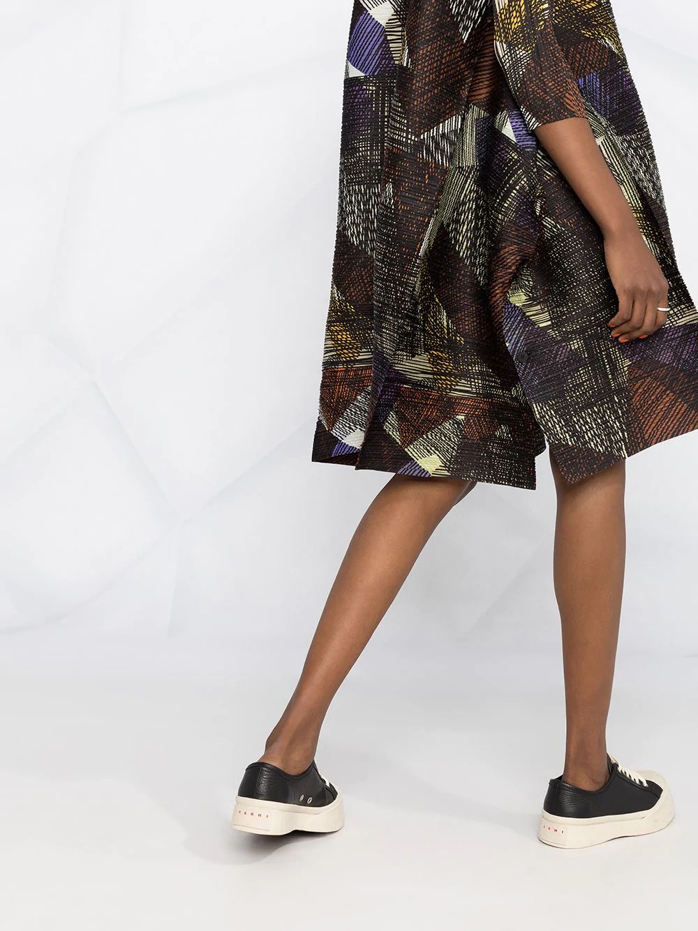 abstract print midi tunic dress - 3