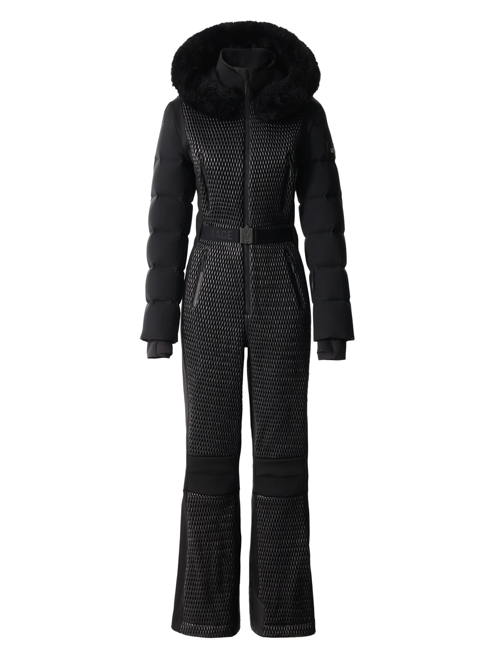 Women's Lorelle Smocked Technical Ski Suit - Black - 1
