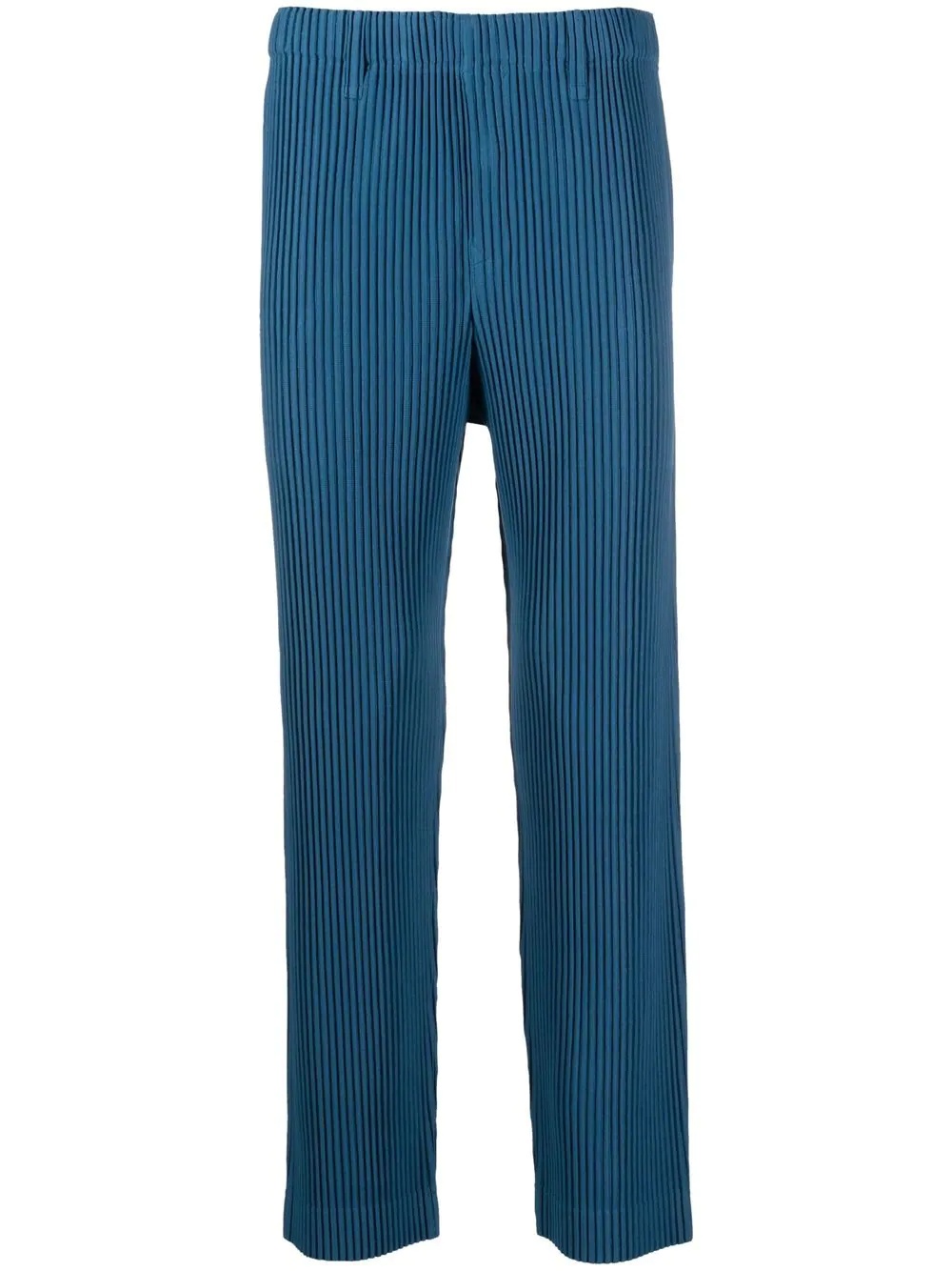 straight-leg plissé trousers - 1