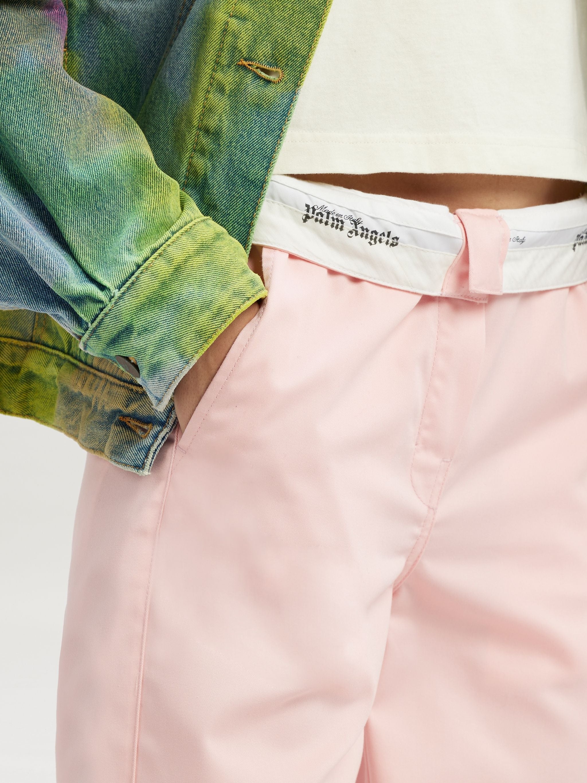 Reversed Waistband Chino Pants - 6