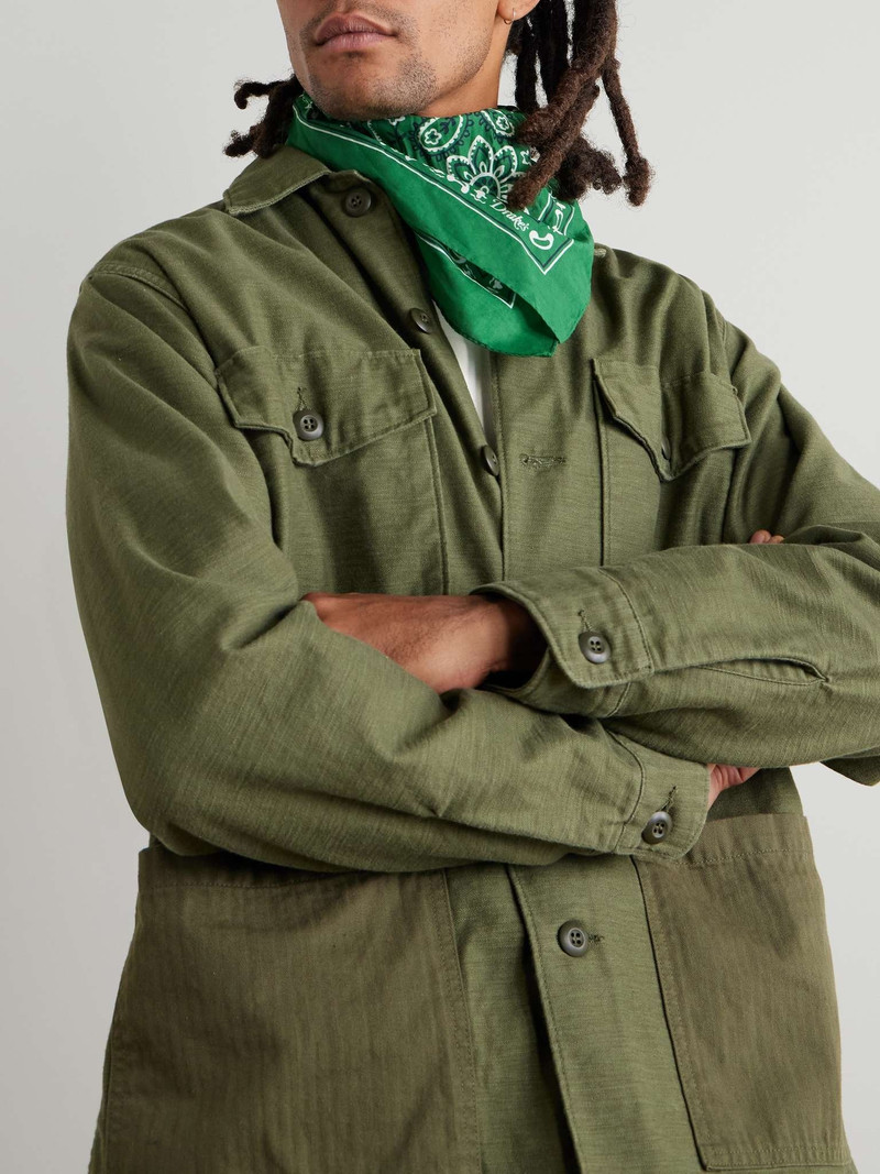 Drake's Paisley-Print Cotton Scarf outlook