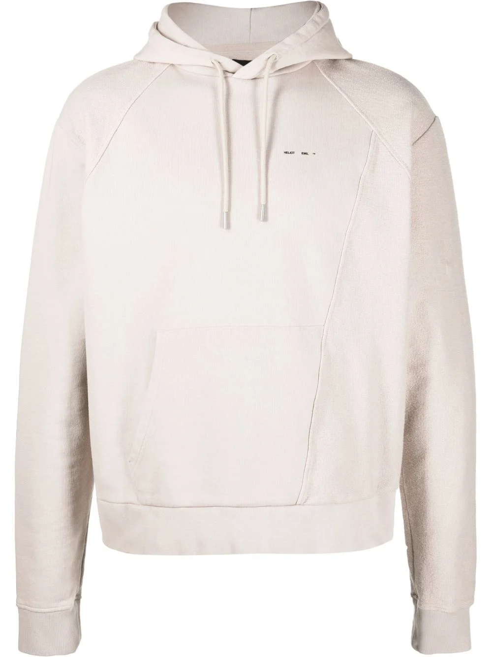 panelled organic cotton hoodie - 1