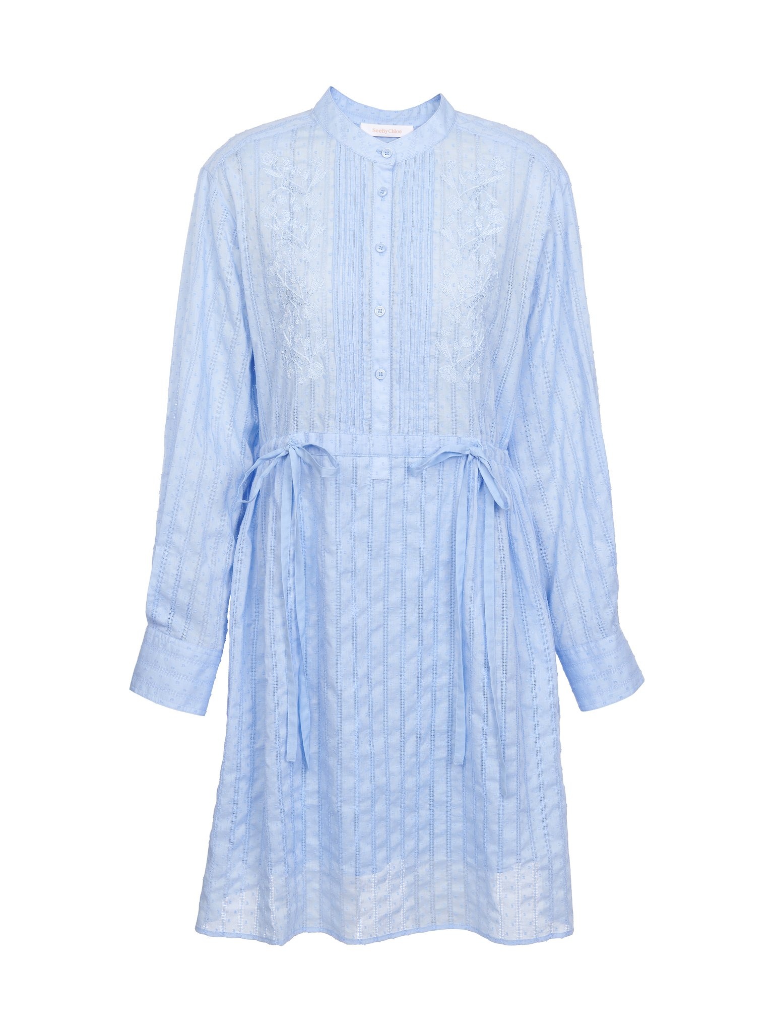 EMBROIDERED SHIRT DRESS - 1