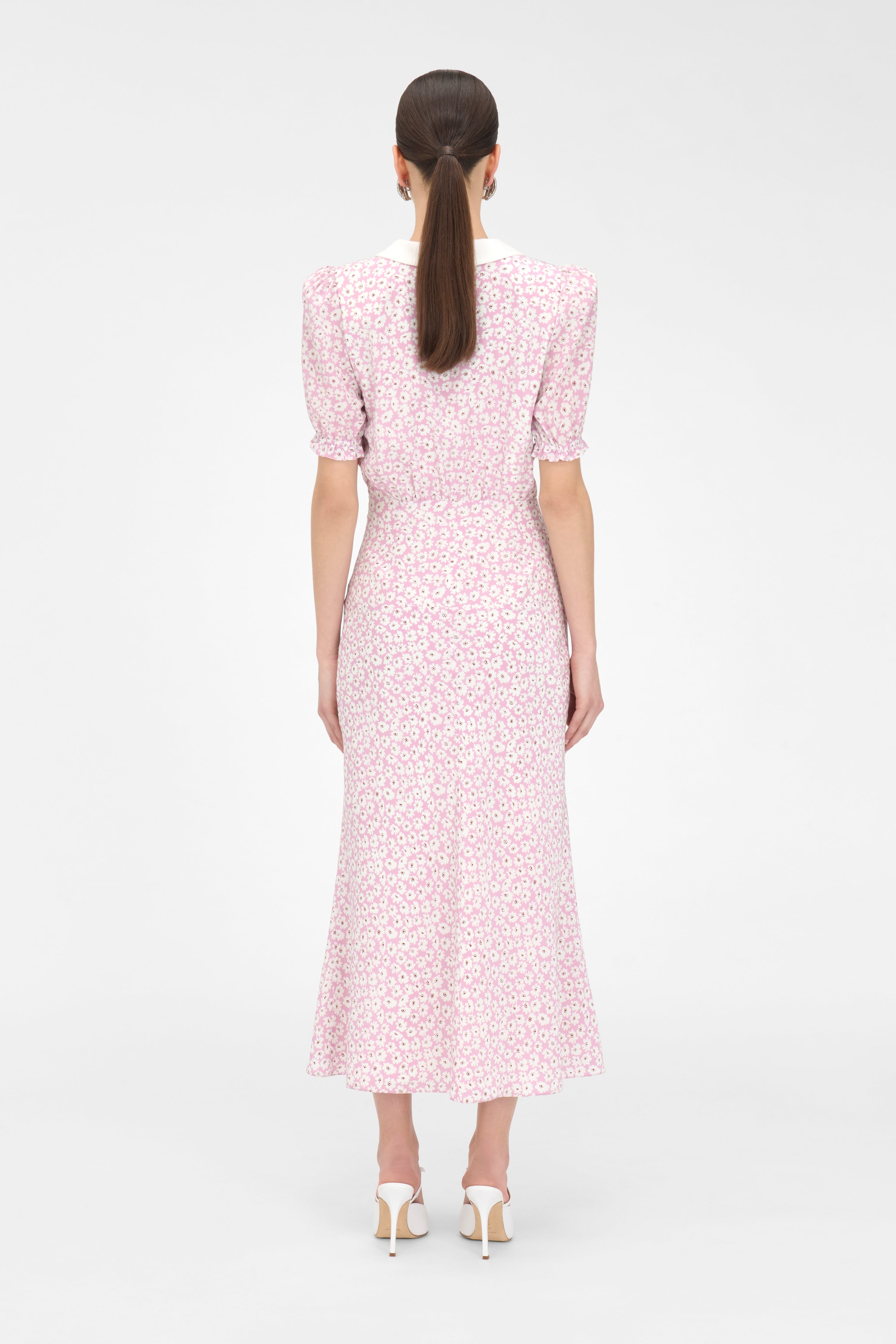 SMALL FLOWER DRESS WITH COLLAR - 4