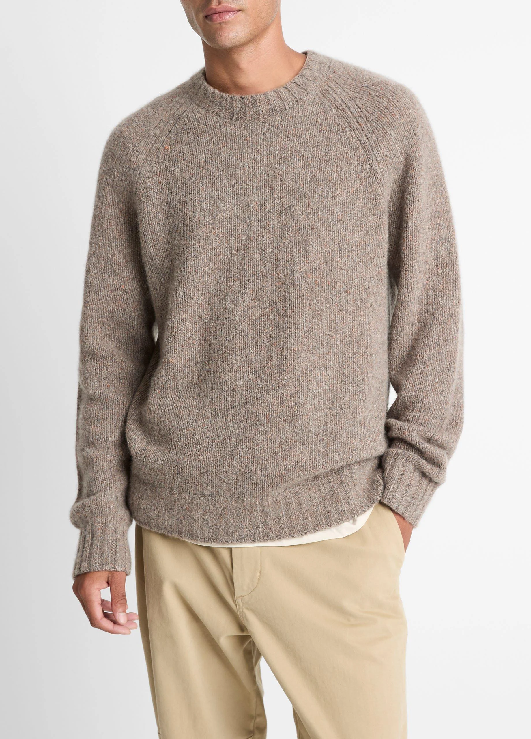 Donegal Cashmere Raglan-Sleeve Sweater - 1