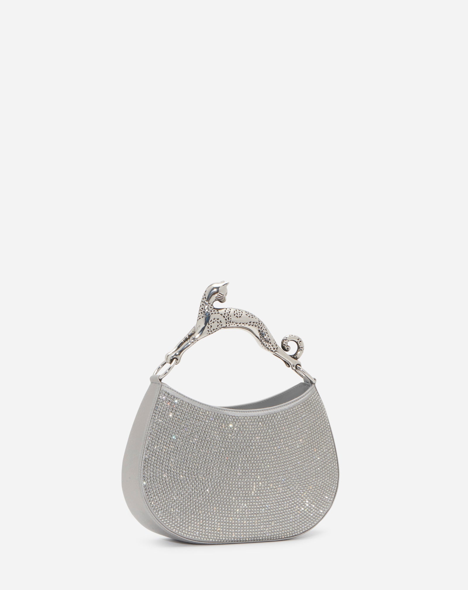 RHINESTONE HOBO CAT BAG MM - 4
