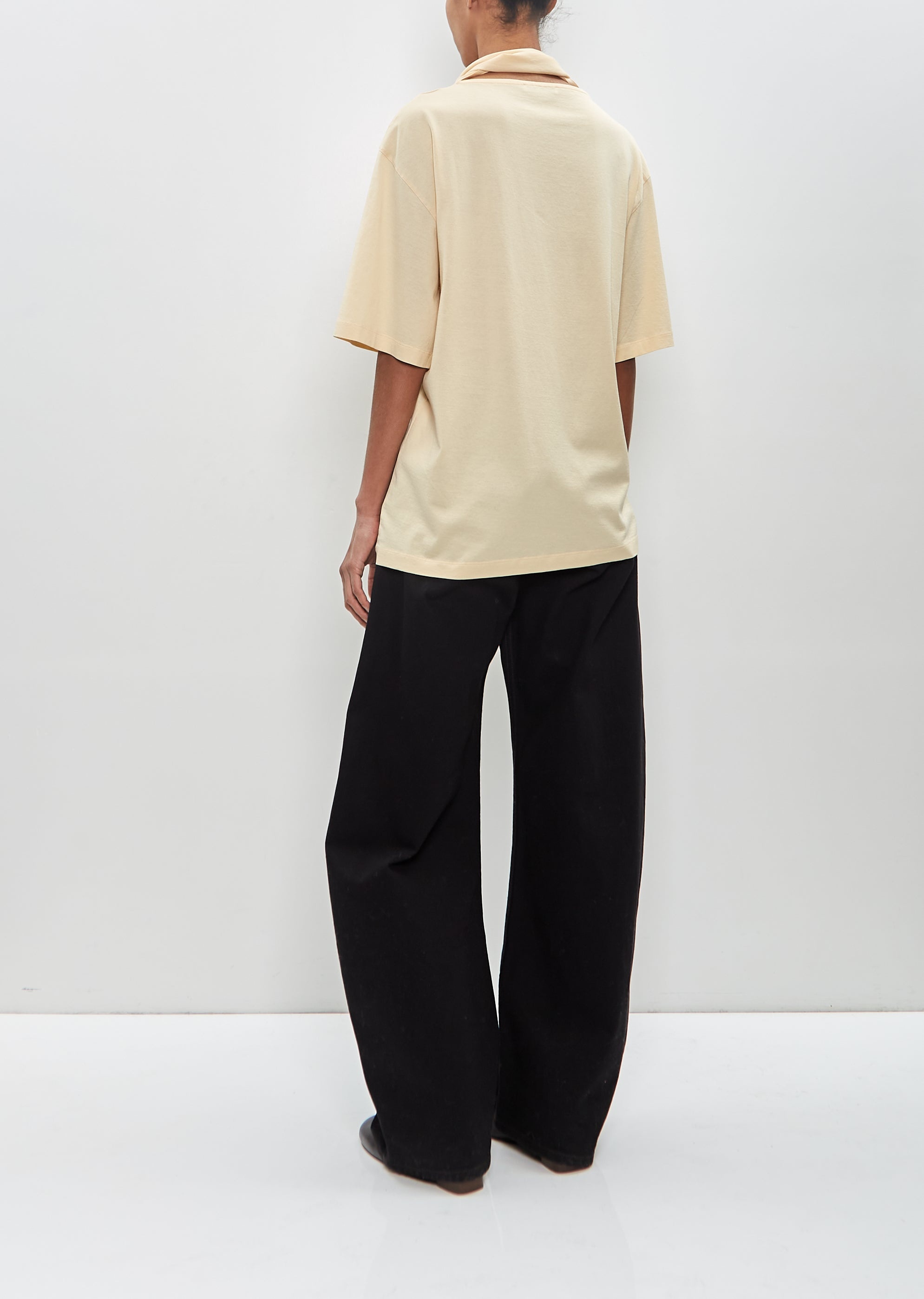 Cotton Foulard T-Shirt — Ice Apricot - 3