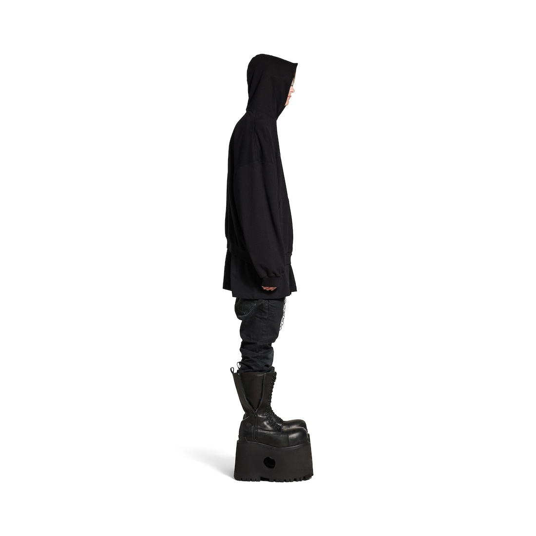 Men's Bb Garderobe Hoodie Large Fit in Black - 3