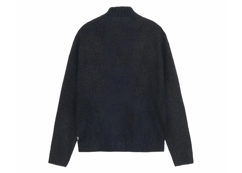 Stüssy Stussy Full Zip Brushed Merino Sweater Black outlook