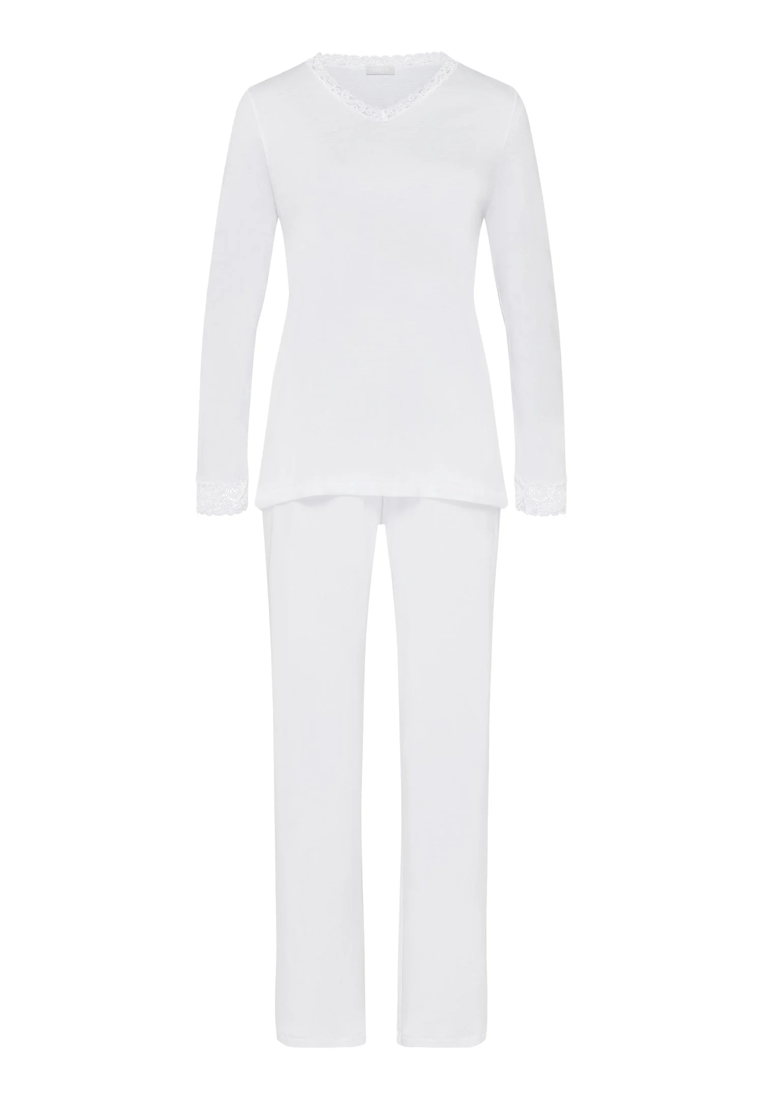 Moments Lace Trim Cotton Pajama Set - 1