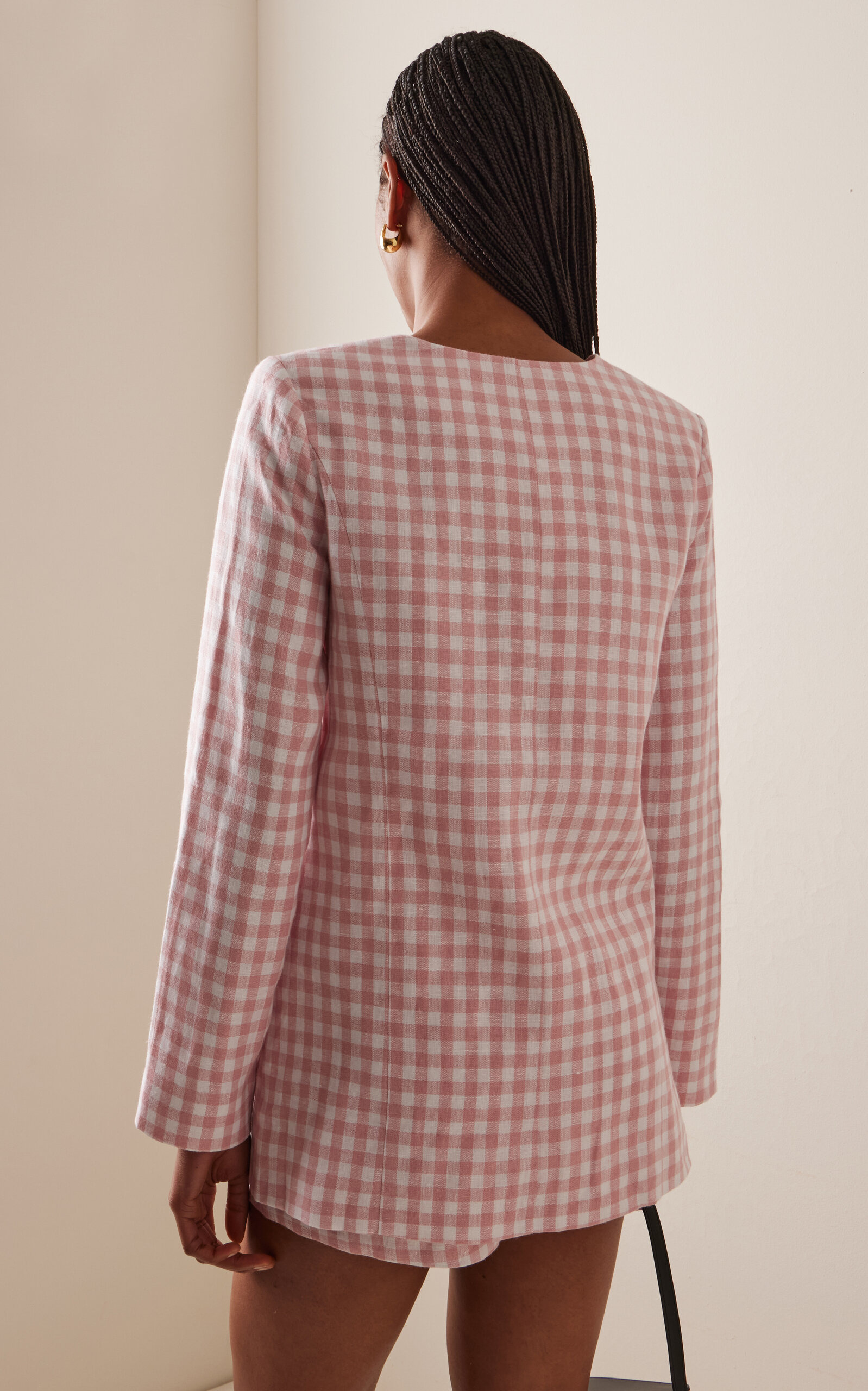 Exclusive Riviera Rio Checked Linen Jacket pink - 5