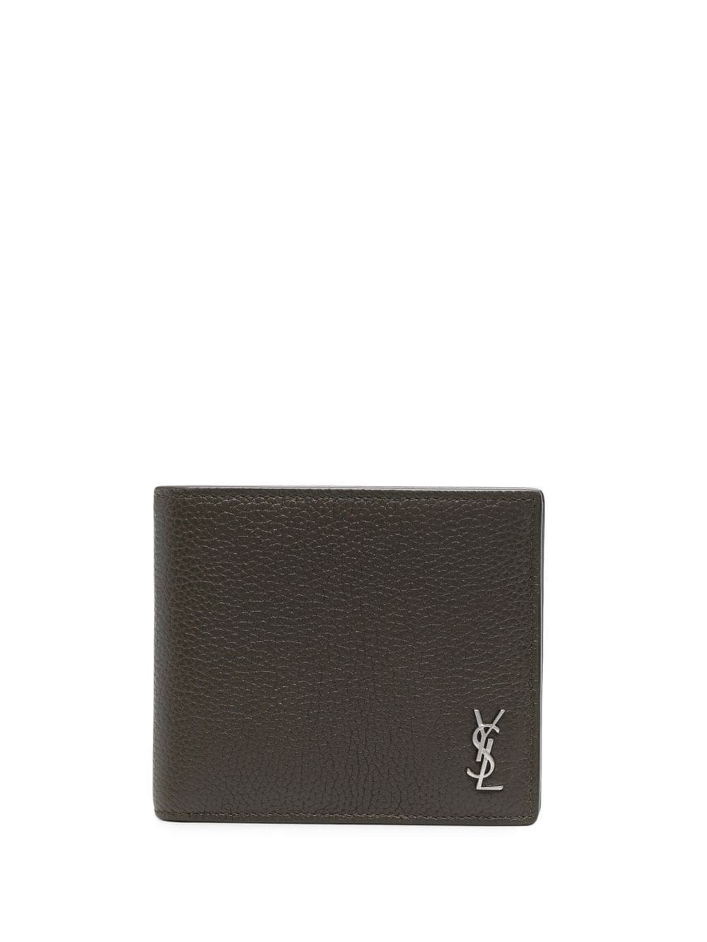 YSL logo-plaque leather wallet - 1