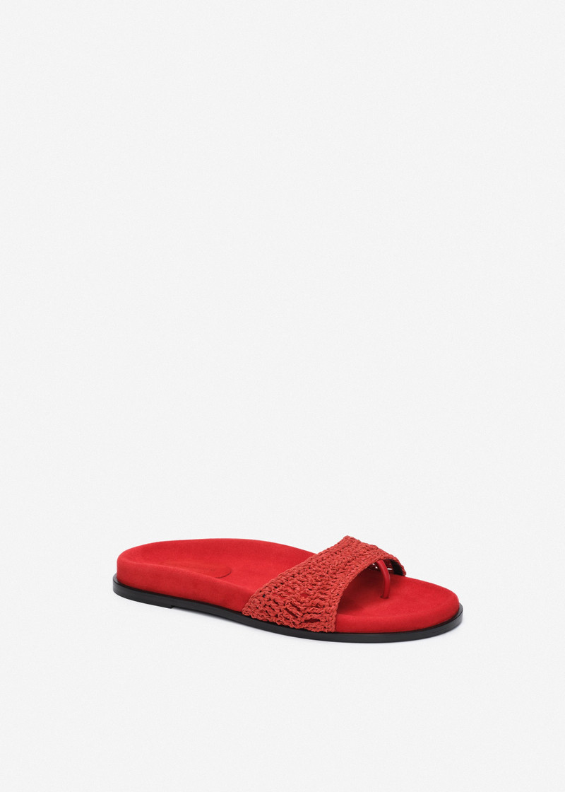 MAGDA BUTRYM Crochet strap sandals in red outlook