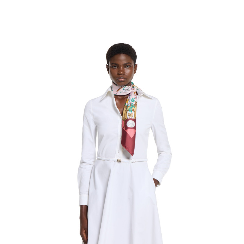 Printed silk twill carré 3