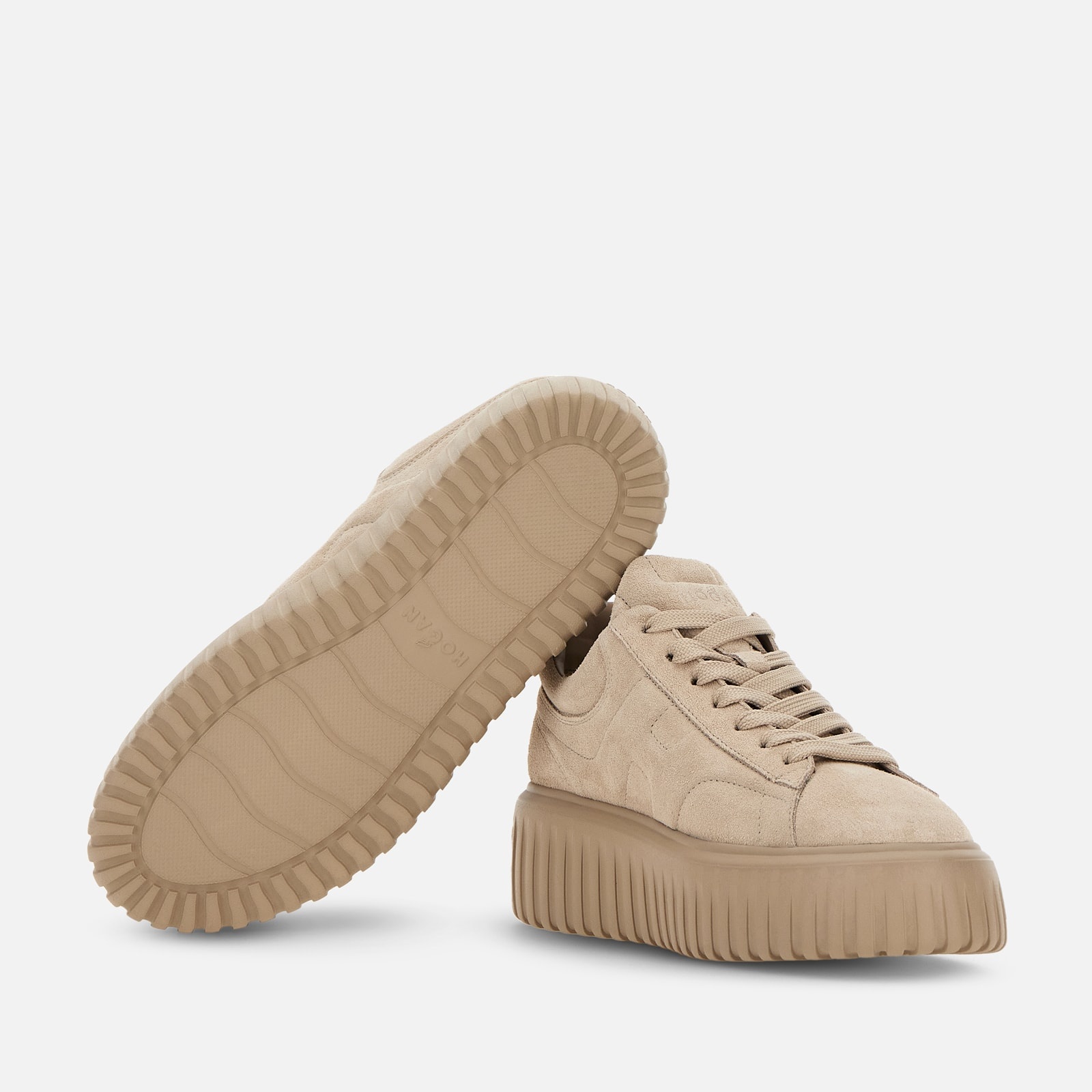 スニーカー HOGAN SNEAKER HOGAN H-STRIPES IN SUEDE Sneakers Hogan H-Stripes in brown suede