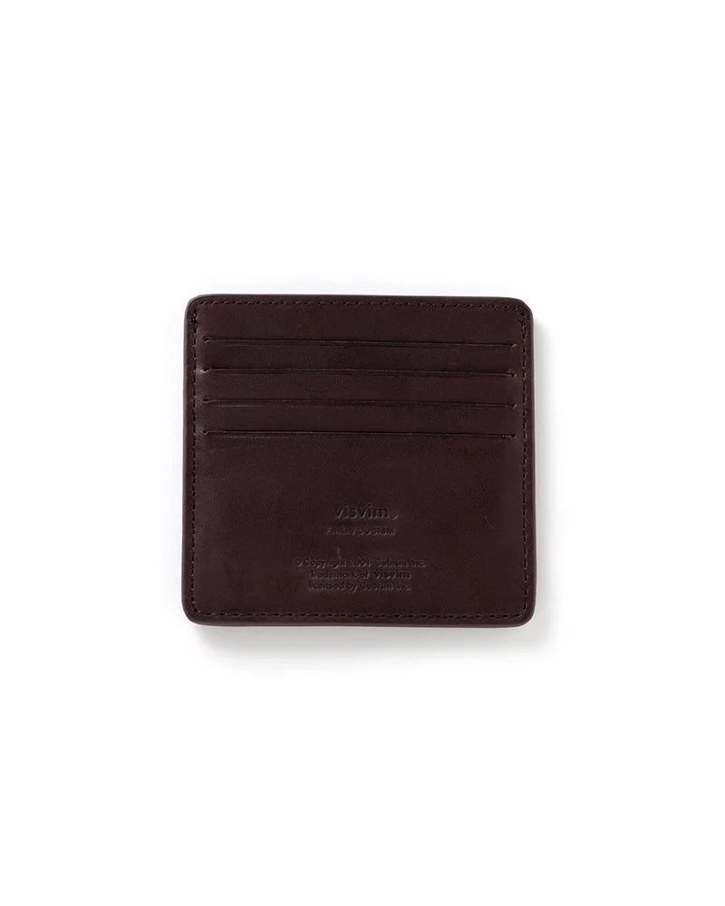 LEATHER CARD CASE BURGUNDY - 1