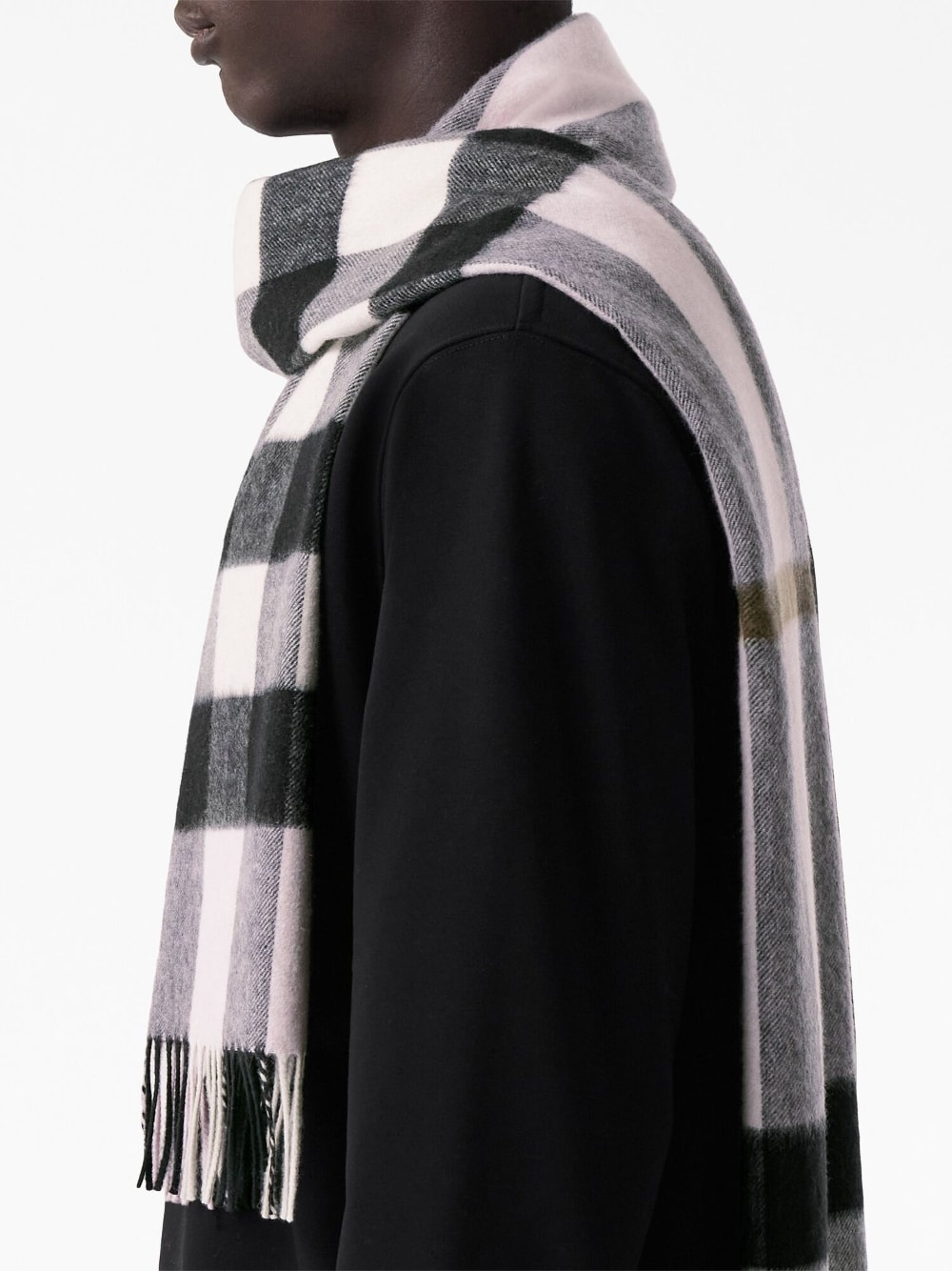 check cashmere scarf - 6