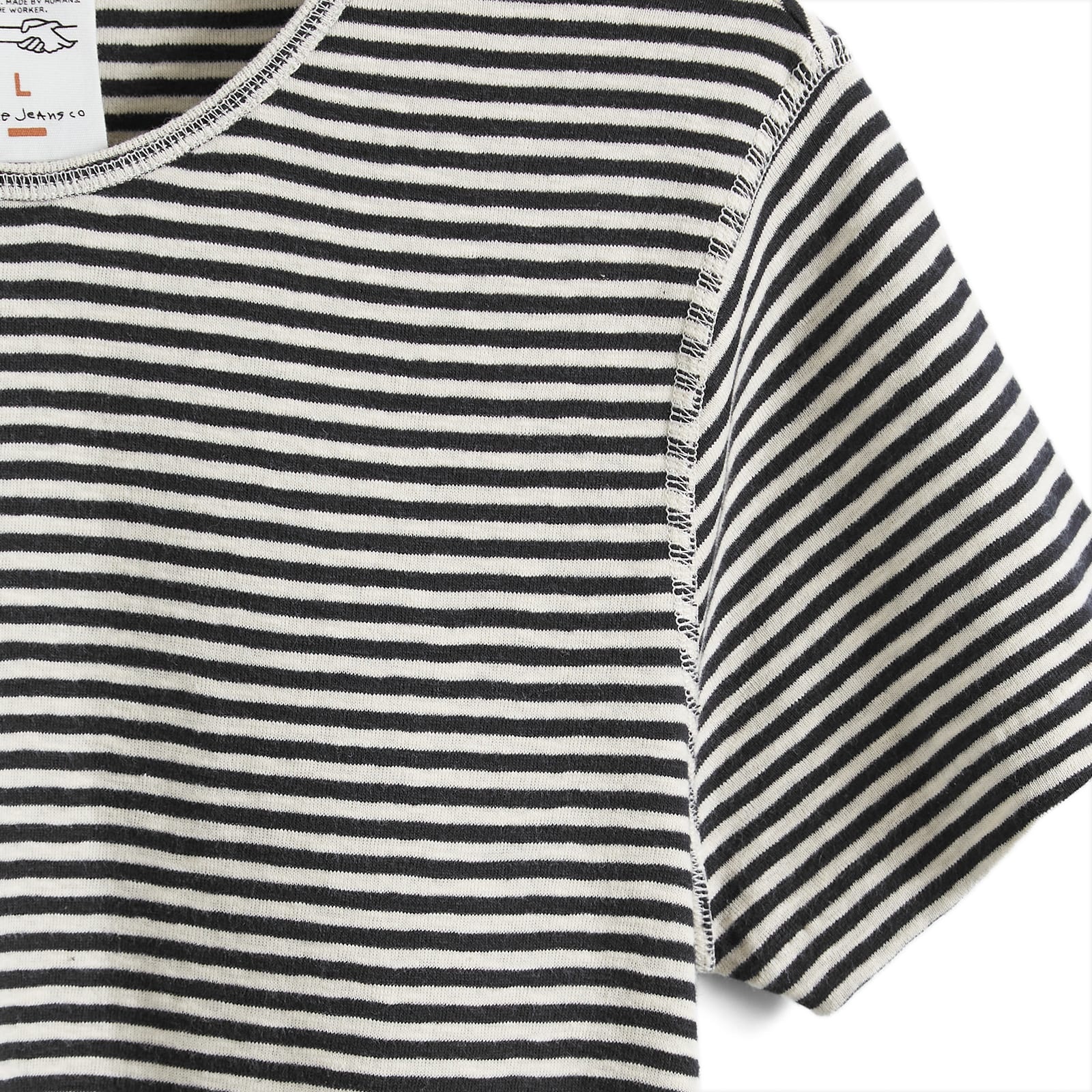 Nudie Eve Stripe Slub T-Shirt - 3