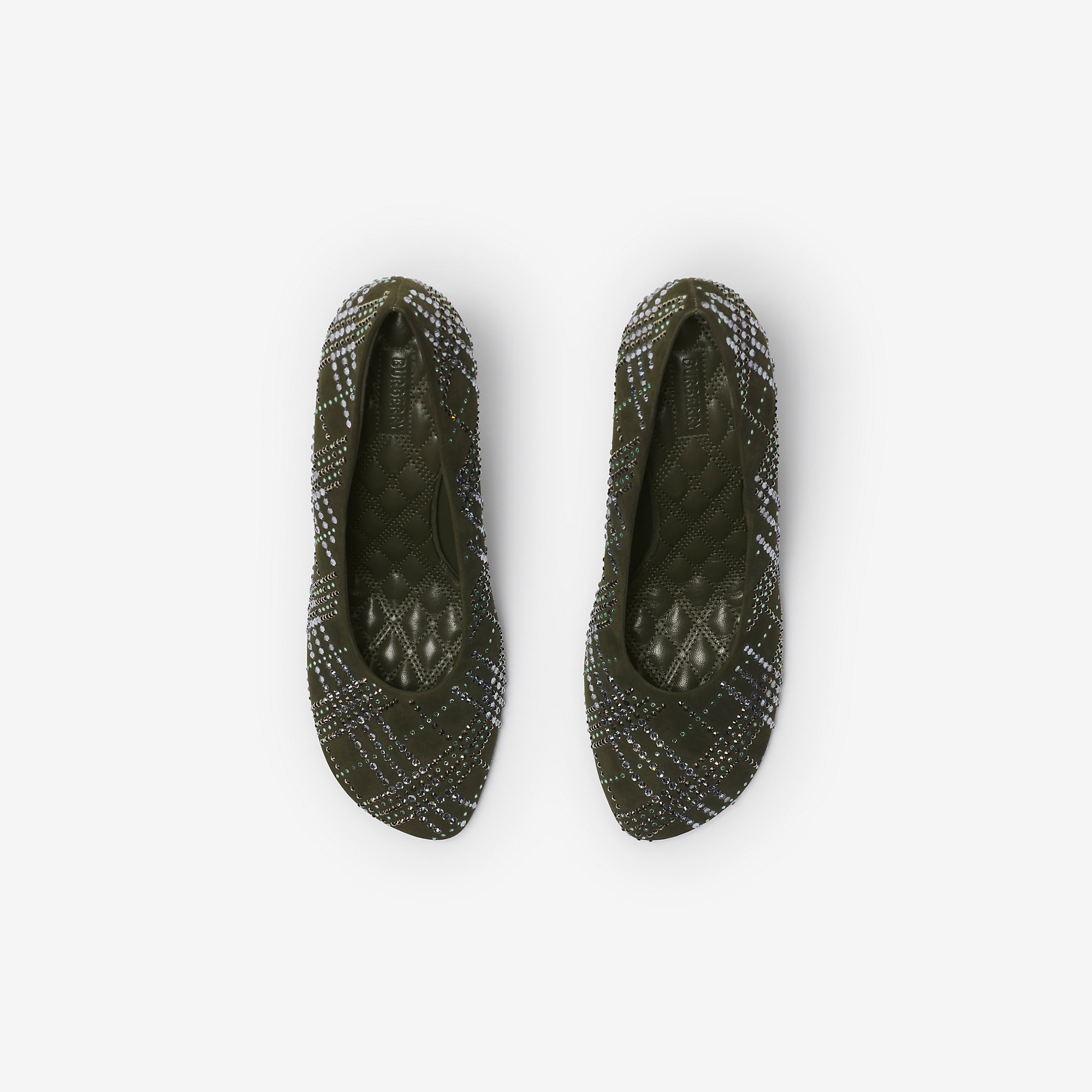 Crystal Check Suede Baby Pumps - 5