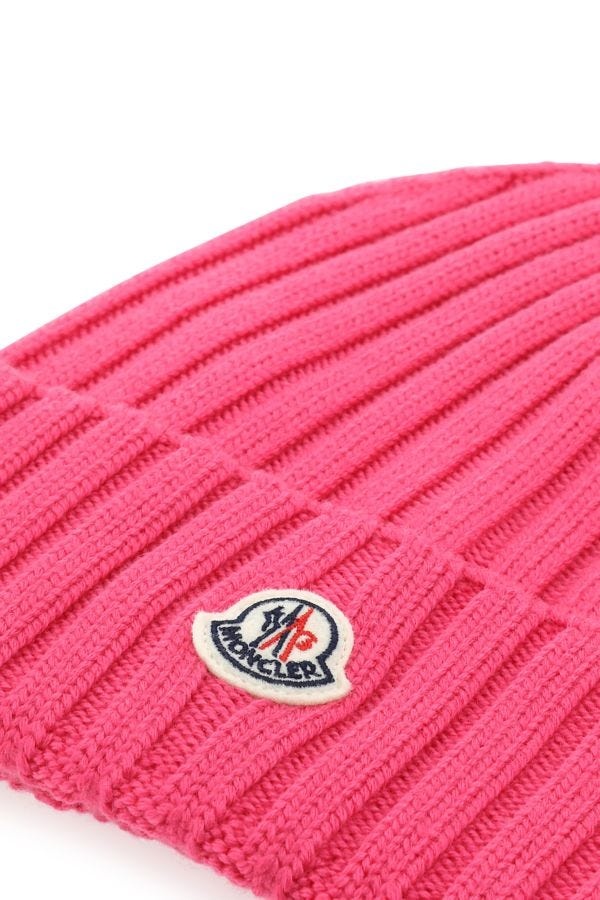 Fuchsia wool beanie hat - 3