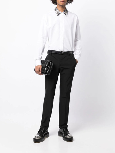 Alexander McQueen sequin-collar button-up shirt outlook