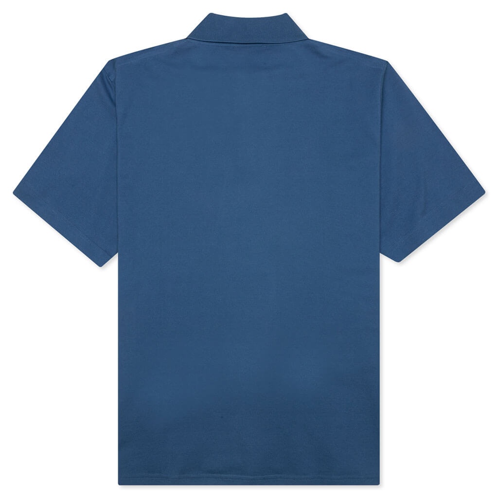 CLASSIC OVERSIZED POLO WITH CURB DETAIL - NEPTUNE BLUE - 2