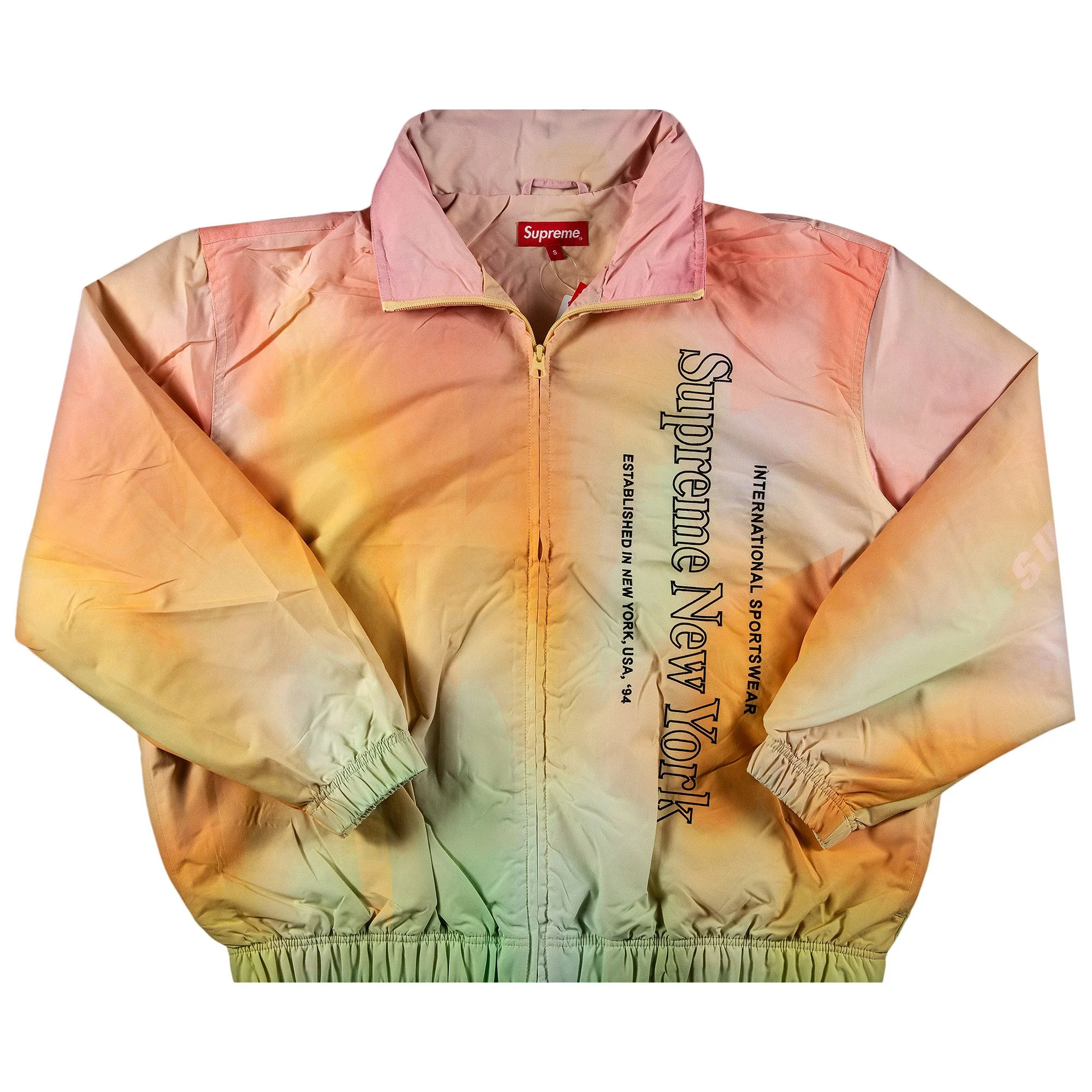 Supreme Side Logo Track Jacket 'Yellow Gradient' - 1