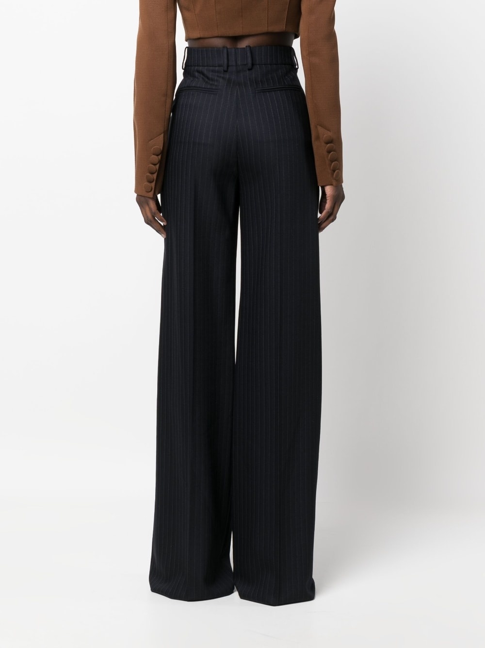 high-waist pinstripe trousers - 6