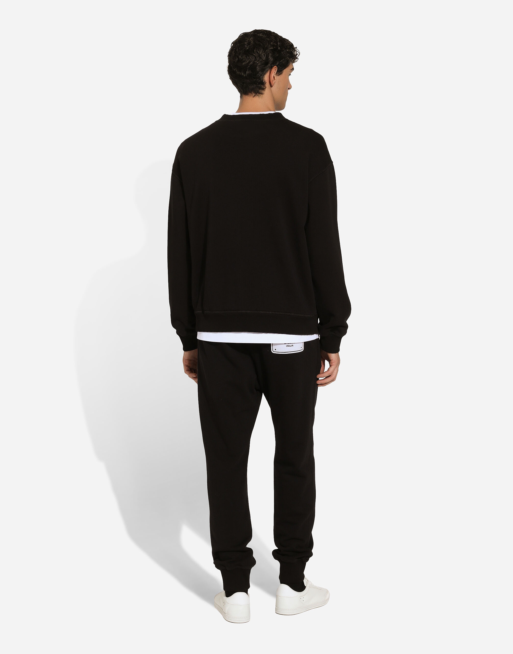 Jersey sweatshirt with DG logo tag embroidery - 3