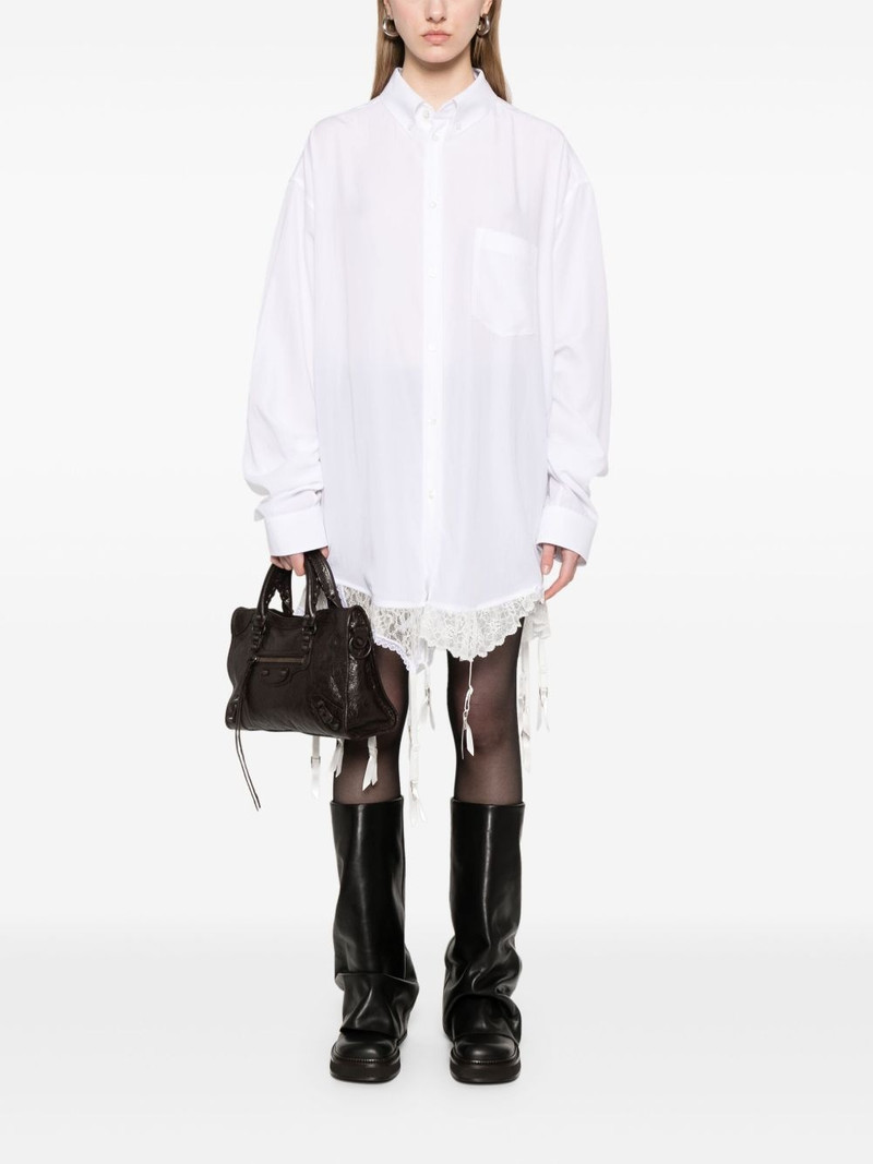 BALENCIAGA lace-trim shirt outlook