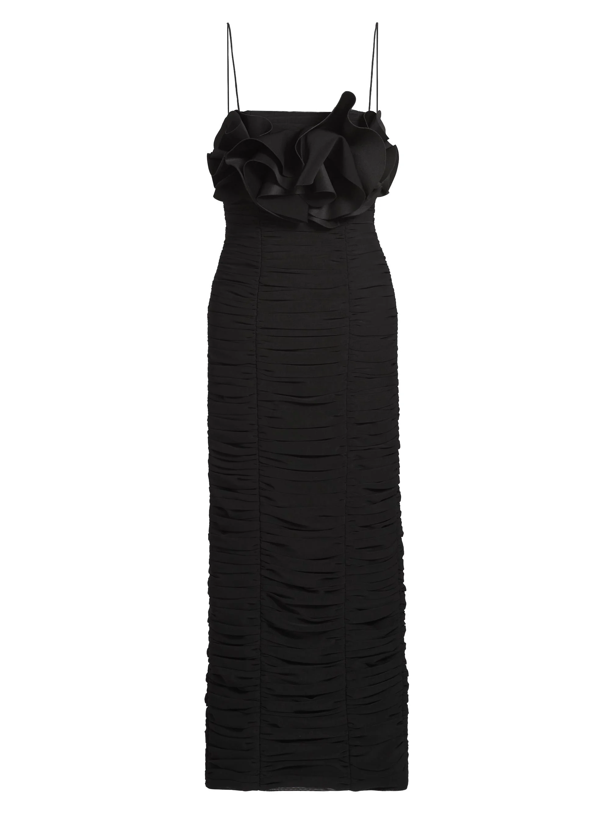 Women's Walsworth Ruched Midi Dress - Black - 1